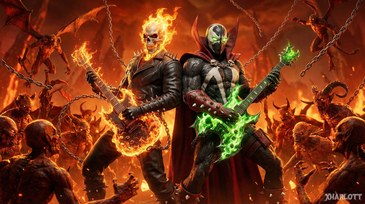 Ghost Rider x Spawn : Through The Fire and Chains by Xharlott on DeviantArt