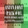 ASIAN FONT PACK #03 by ERGOHIKI