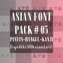 ASIAN FONT PACK #05 by ERGOHIKI
