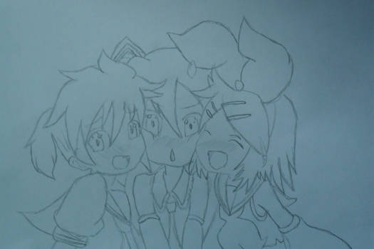 Hastune Miku, Rin and Len Kagamine