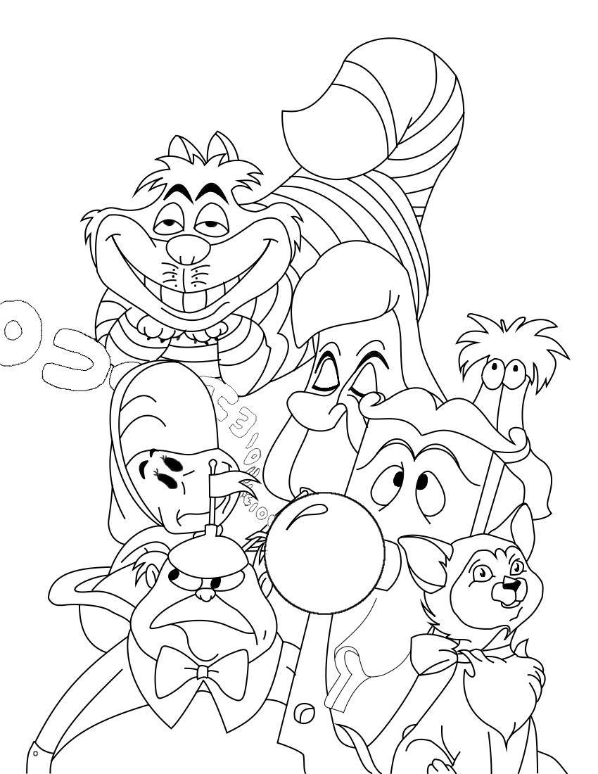 Alice minor characters lineart