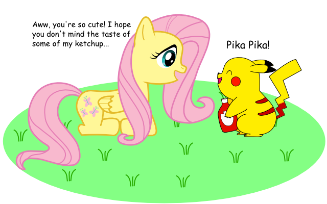 Fluttershy and Pikachu