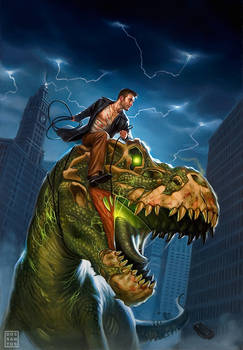 Harry Dresden and Sue, the T-Rex