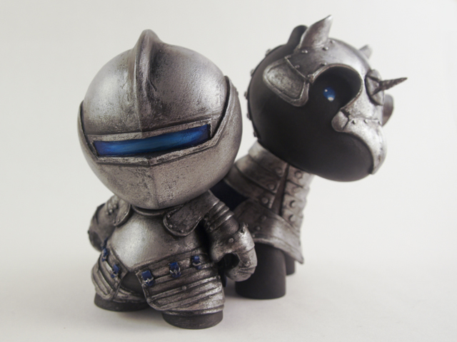 A Munny Knight and his Raffy Horse