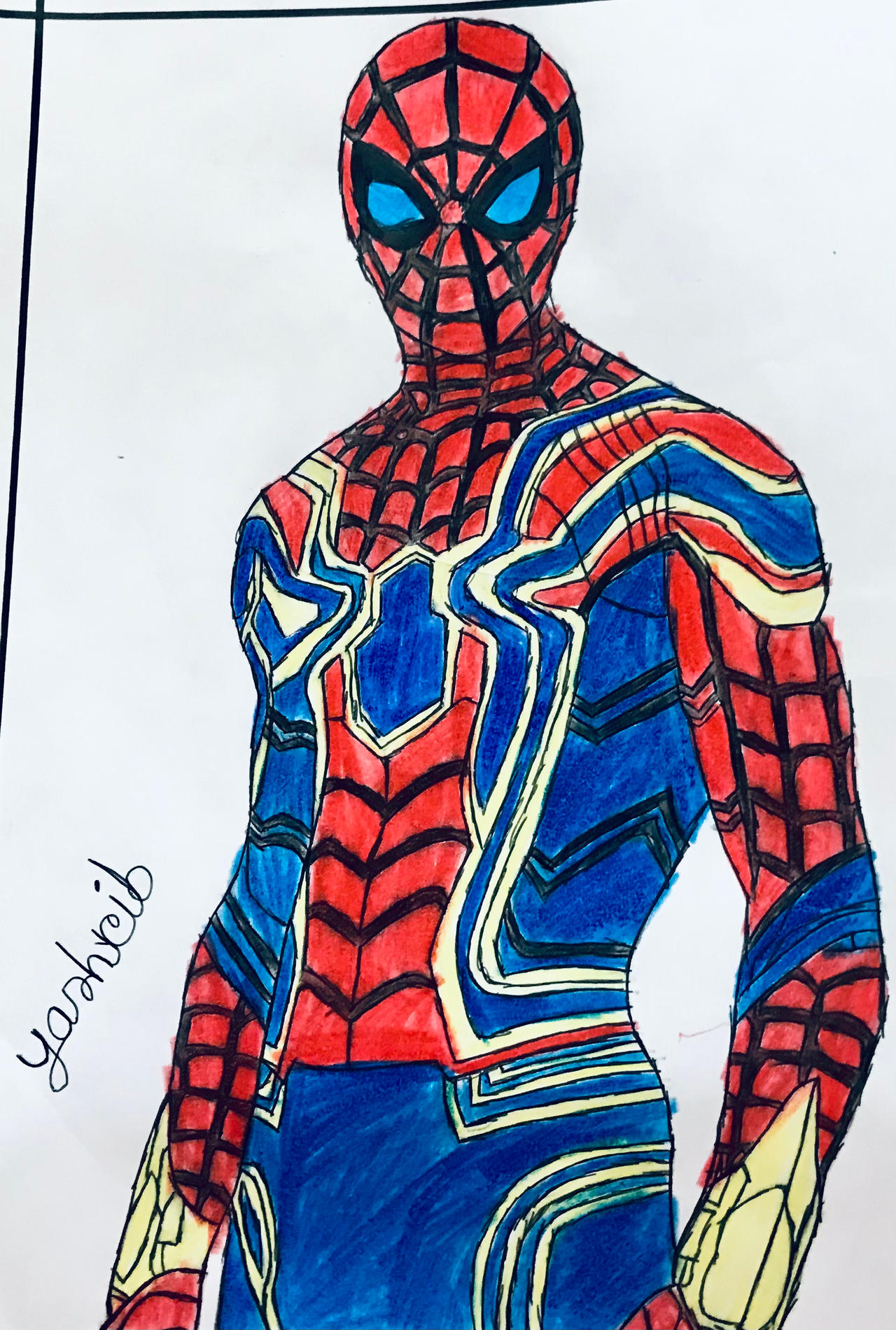 Spiderman No Way Home Integrated Suit Drawing By Yashrib456 On DeviantArt spiderman-no-way-home-integrated-suit-drawing-by-yashrib456-on-deviantart
