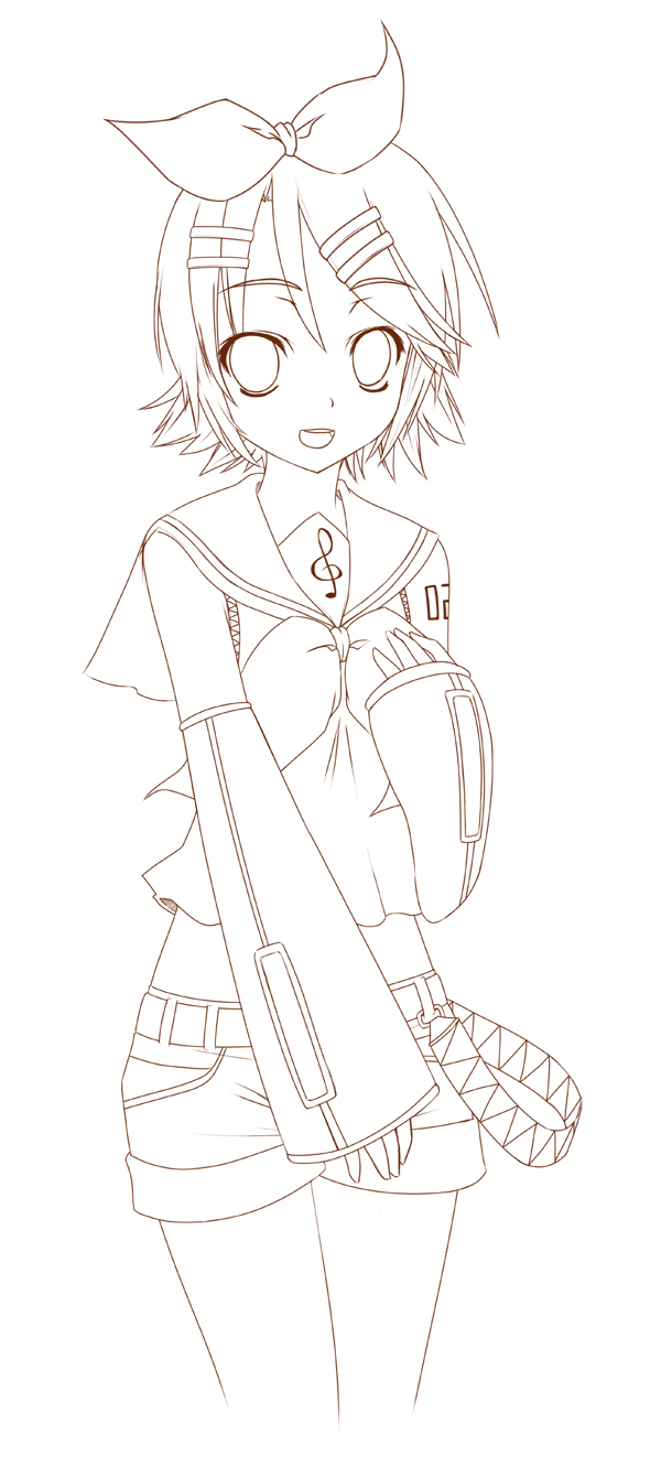 Kagamine Rin - Lineart