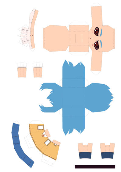 Papercraft - Rei Ayanami by MightyLeafy on DeviantArt