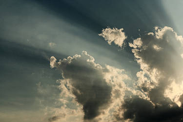 sun rays and clouds