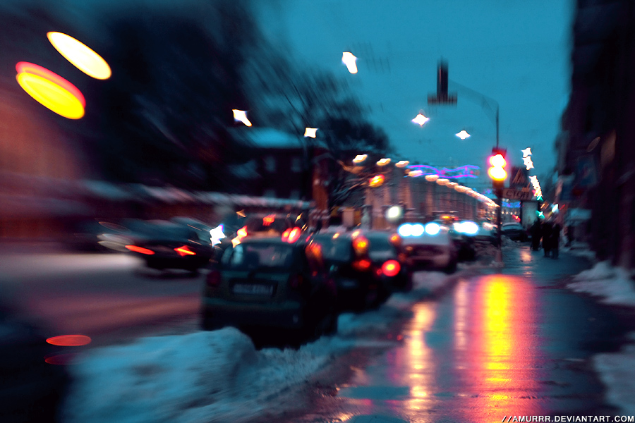 street in the morning