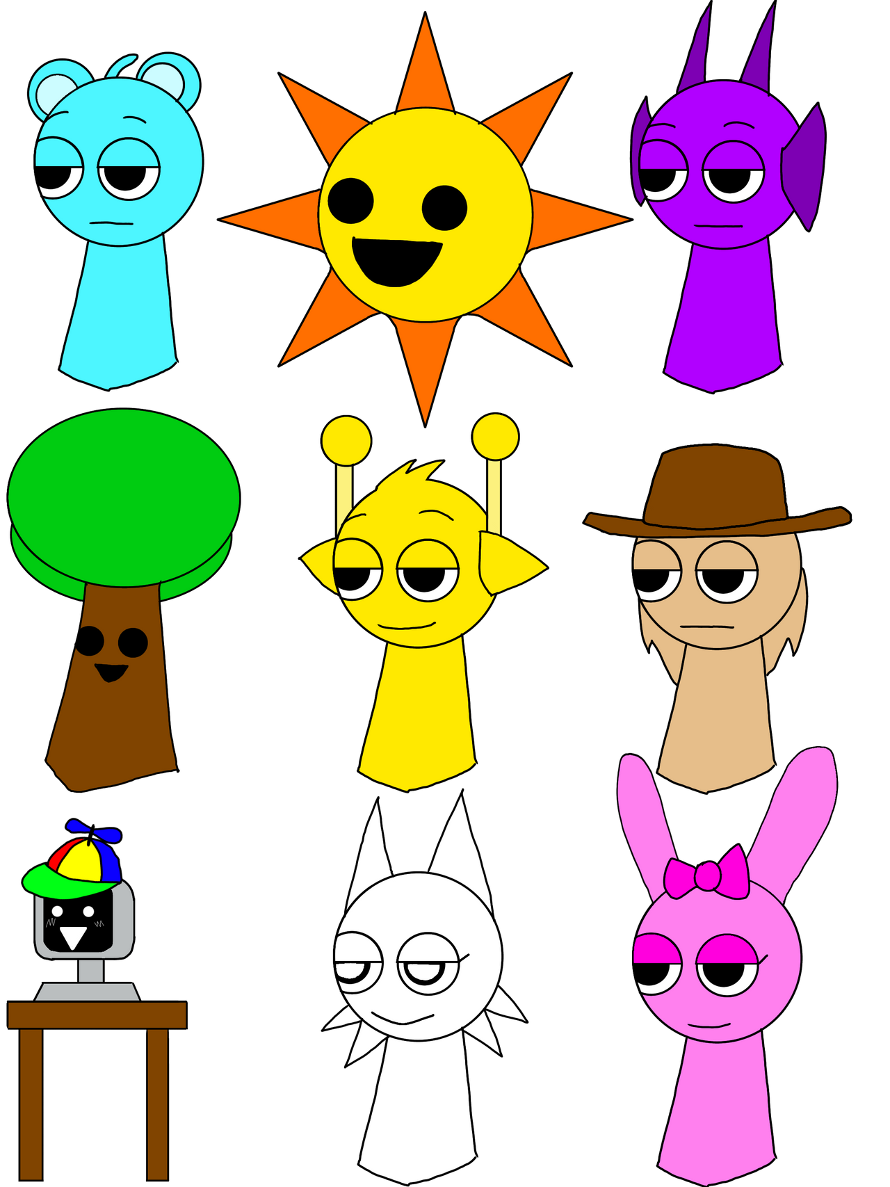 Sprunki Characters Pt2 by MoAmer2010 on DeviantArt