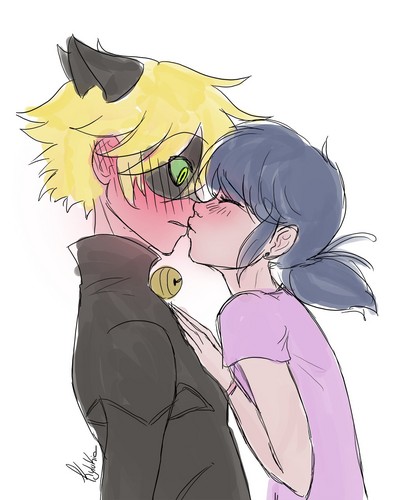 Miraculous Ladybug: Marinette and Chat Noir by batensan on DeviantArt