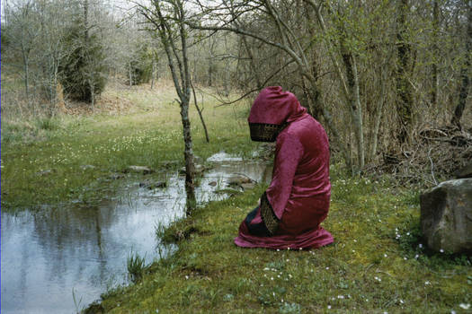 Hooded Figure By Stream