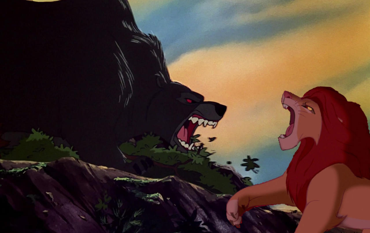 Simba vs The Bear (Fox and the Hound) by Mognezun1971 on DeviantArt