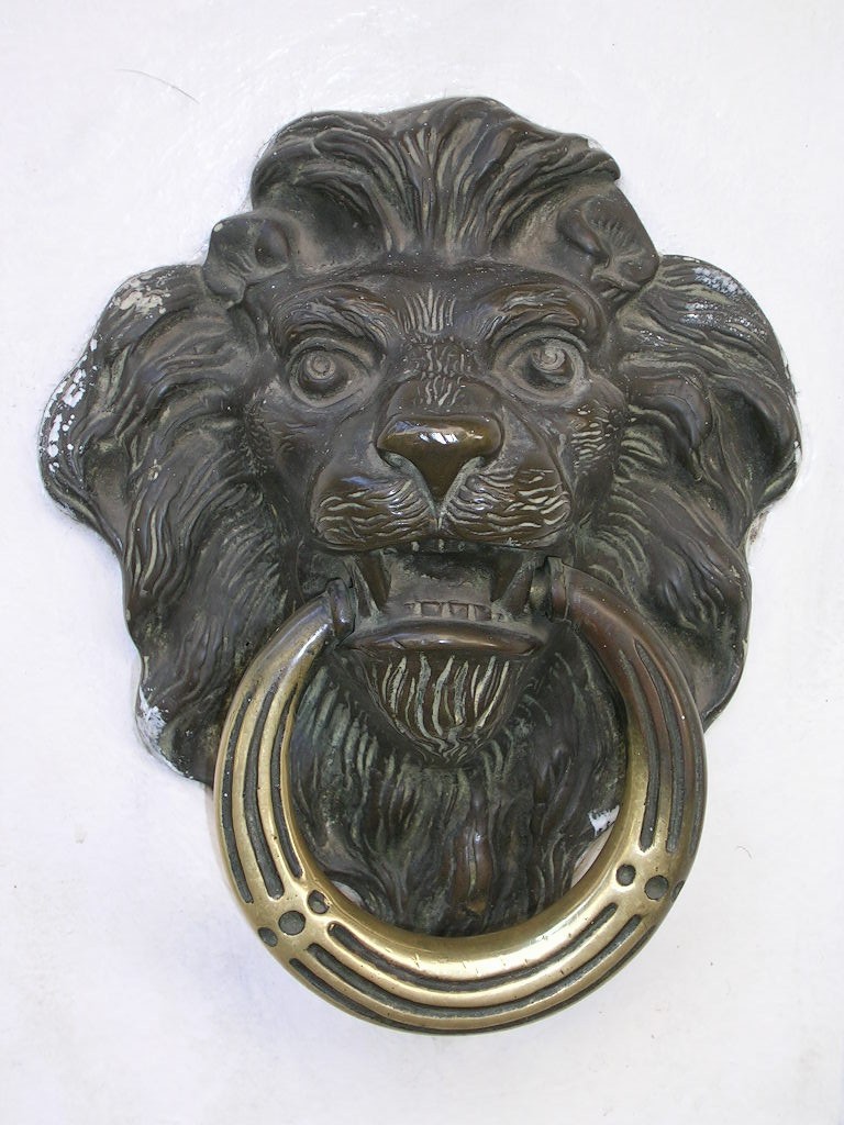 Lion door knock