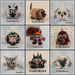 Polymer Clay Cats and Dogs