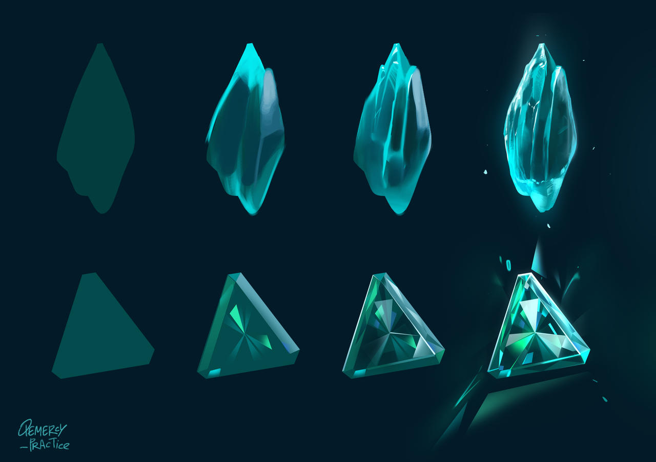 Crystals practice by 1Qemercy on DeviantArt