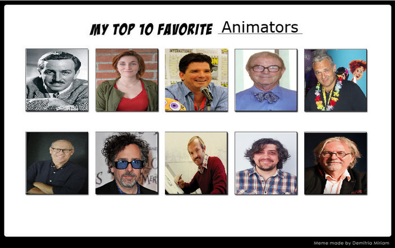 My Top 10 Favorite Animators by Usermicko2002 on DeviantArt