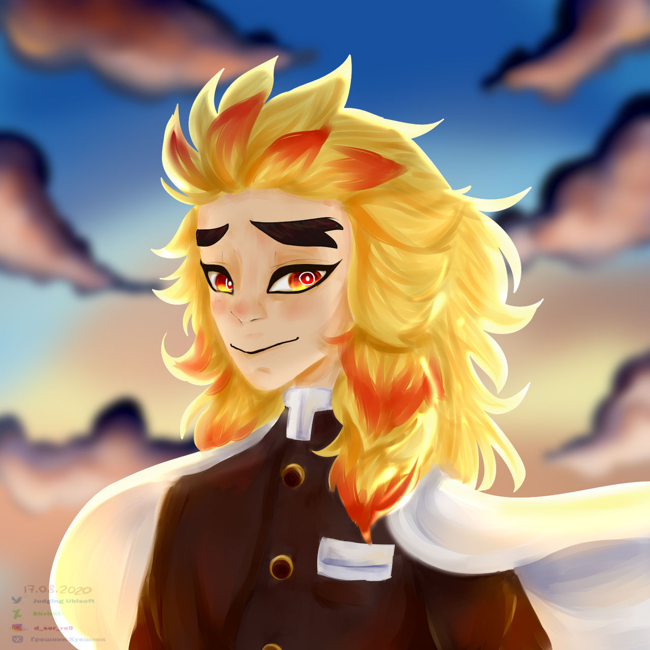 Rengoku Kyojuro as beautiful sun by Skvirki on DeviantArt