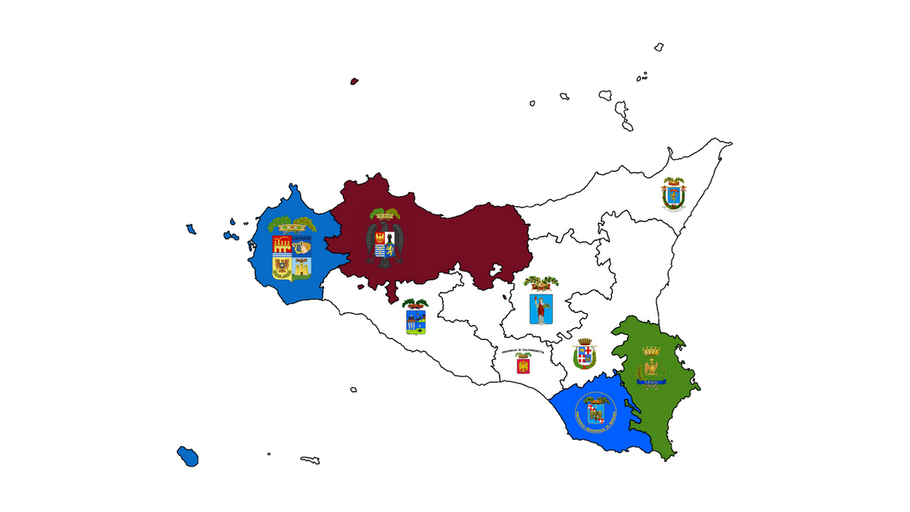 Sicily Flag Map by TresForBe on DeviantArt