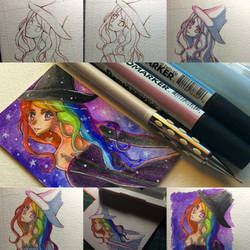 Step by step - Rainbow Witch