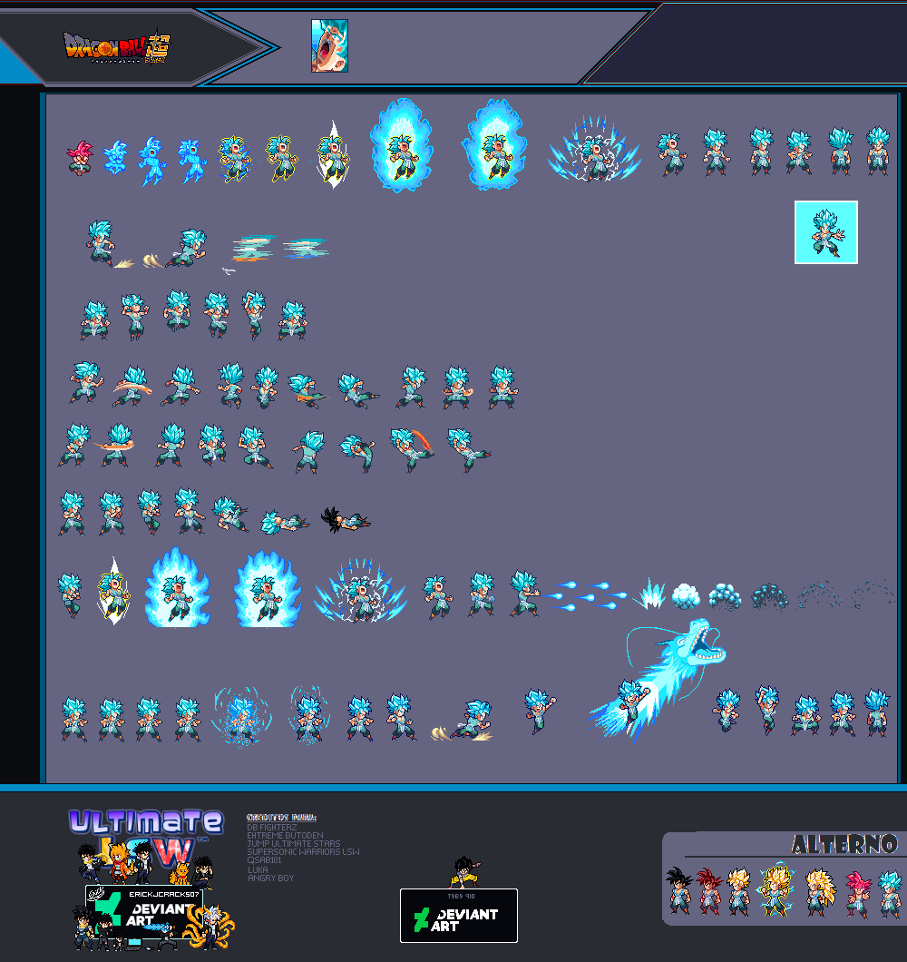 Goku SSJB Traje DBZ END/ Sprite Sheet ULSW by TGBG910 on DeviantArt