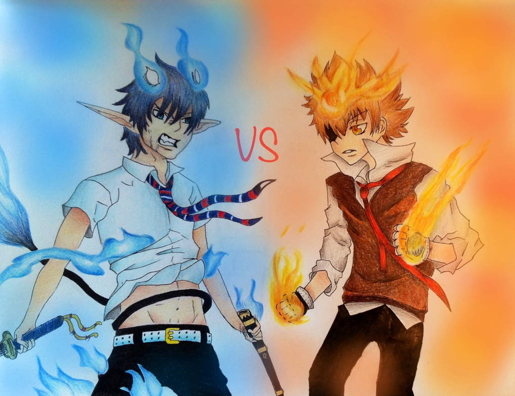 Rin Okumura Vs Tsuna Sawada By Ritanapais On Deviantart Rin Okumura Vs Tsuna Sawada By Ritanapais On Deviantart