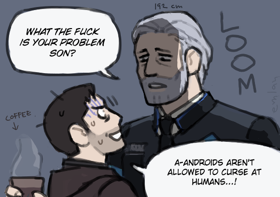 gavin and android hank by emlan on DeviantArt
