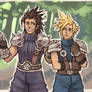 Zack and Cloud strolling along