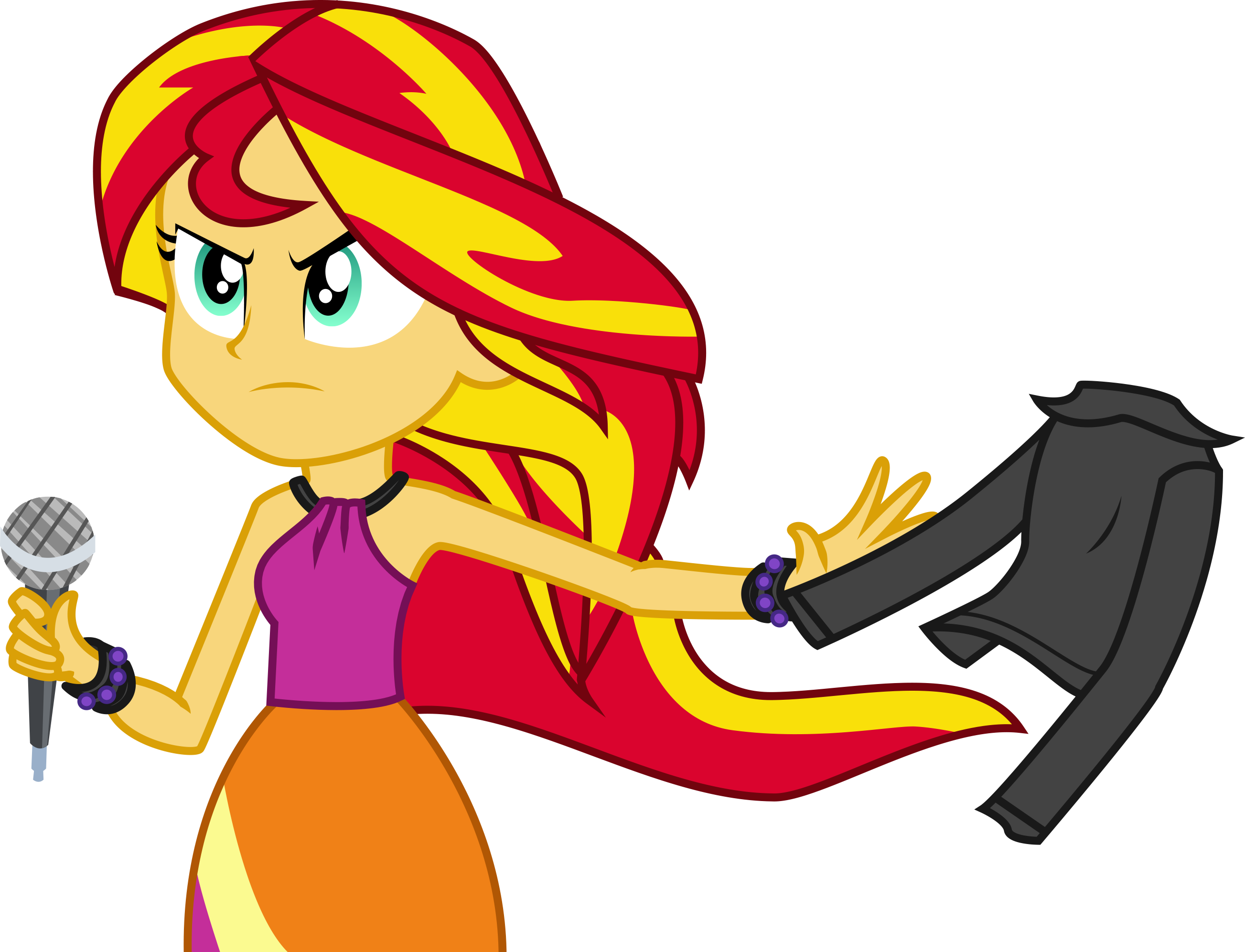 Sunset Shimmer took off her jacket, you dun goofed