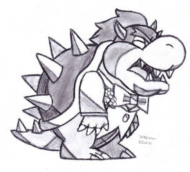 Paper Wedding Bowser by DrChrisman