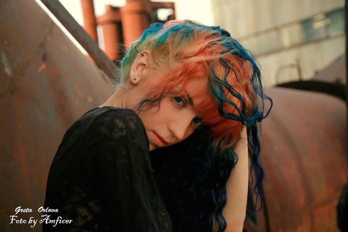 Greta Orlova / Blue hair/ june 2013