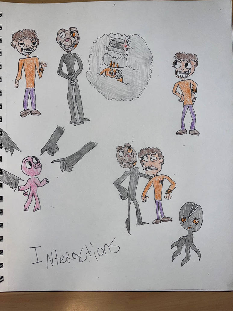 Character interactions by E-know-n on DeviantArt