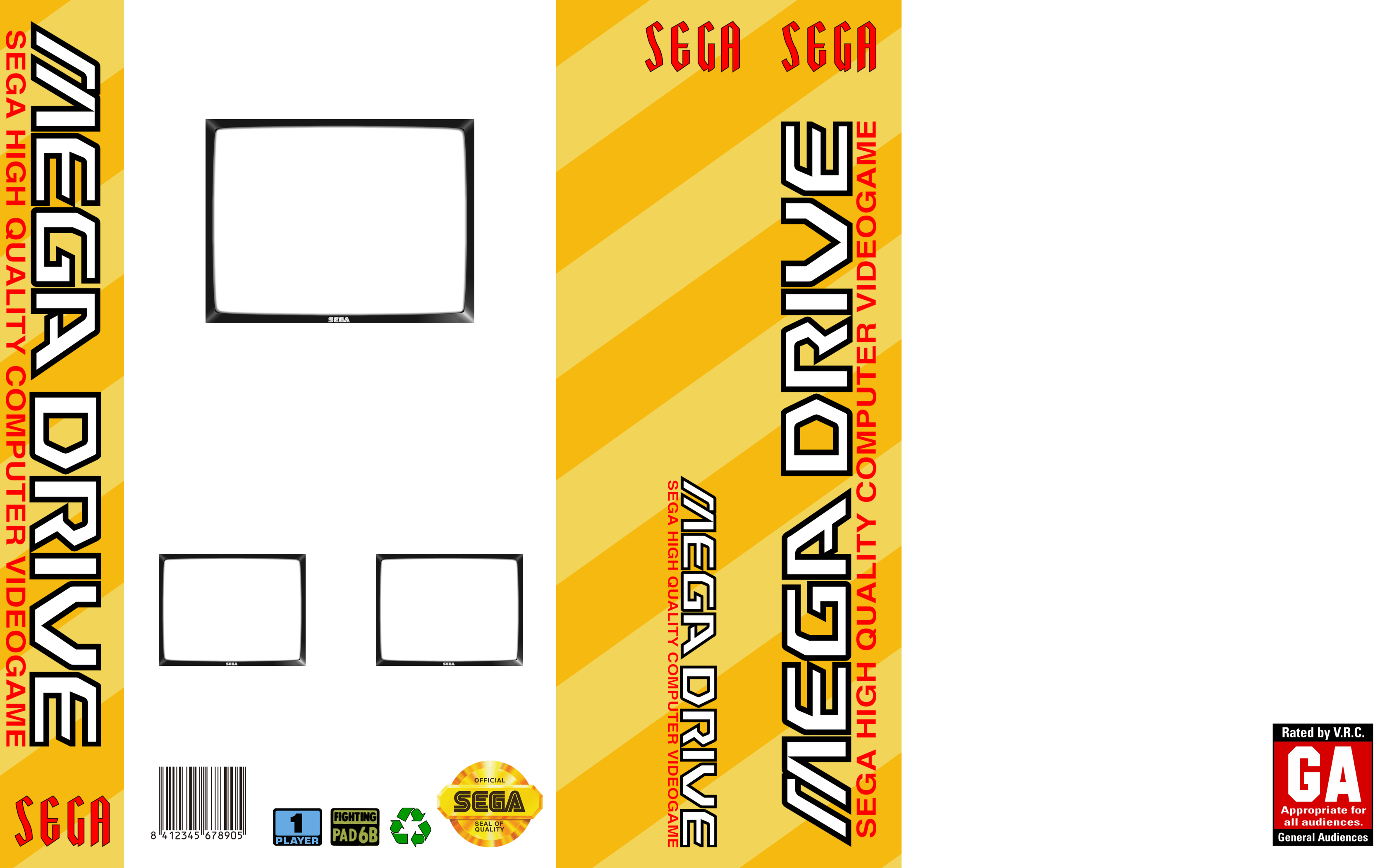 Mega Drive Frame Megadrive Plantilla Personal 32x 1 PLAYER by Alarwith on DeviantArt