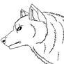 Free Wolf head line art