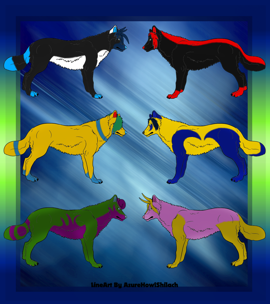 My elemental wolves by PittheKidIcarus on DeviantArt