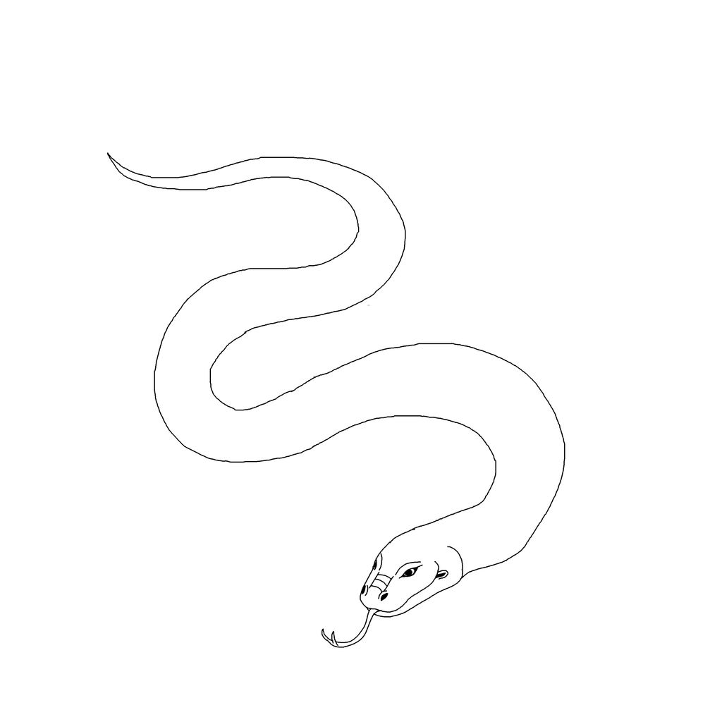 Snake Line Art by PittheKidIcarus on DeviantArt