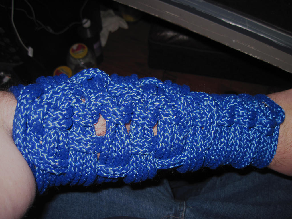 Gauntlet High Ropes Rope gauntlet on my arm2 by Snkbyt on DeviantArt