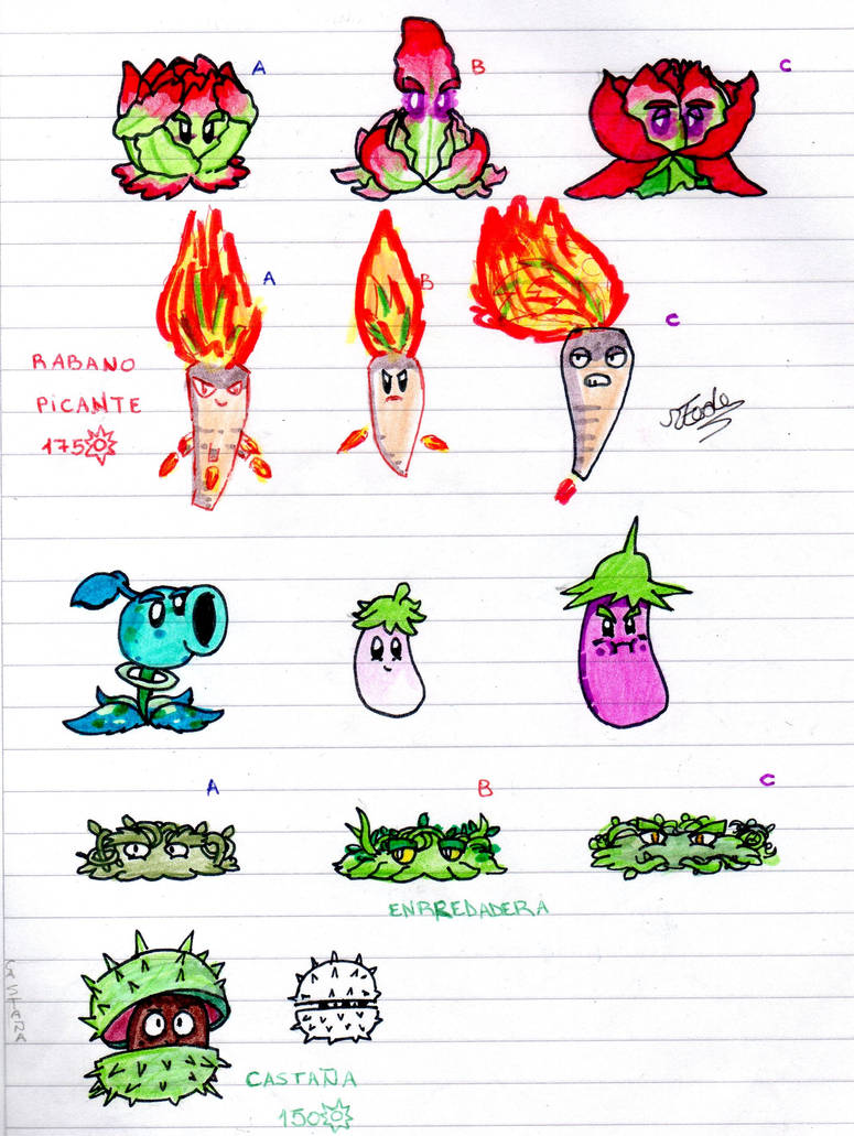 PvZ fan plants por Fede by Fedecomics on DeviantArt