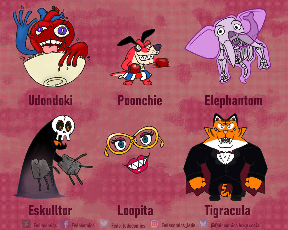 Random ,monsters drawing by Fedecomics on DeviantArt