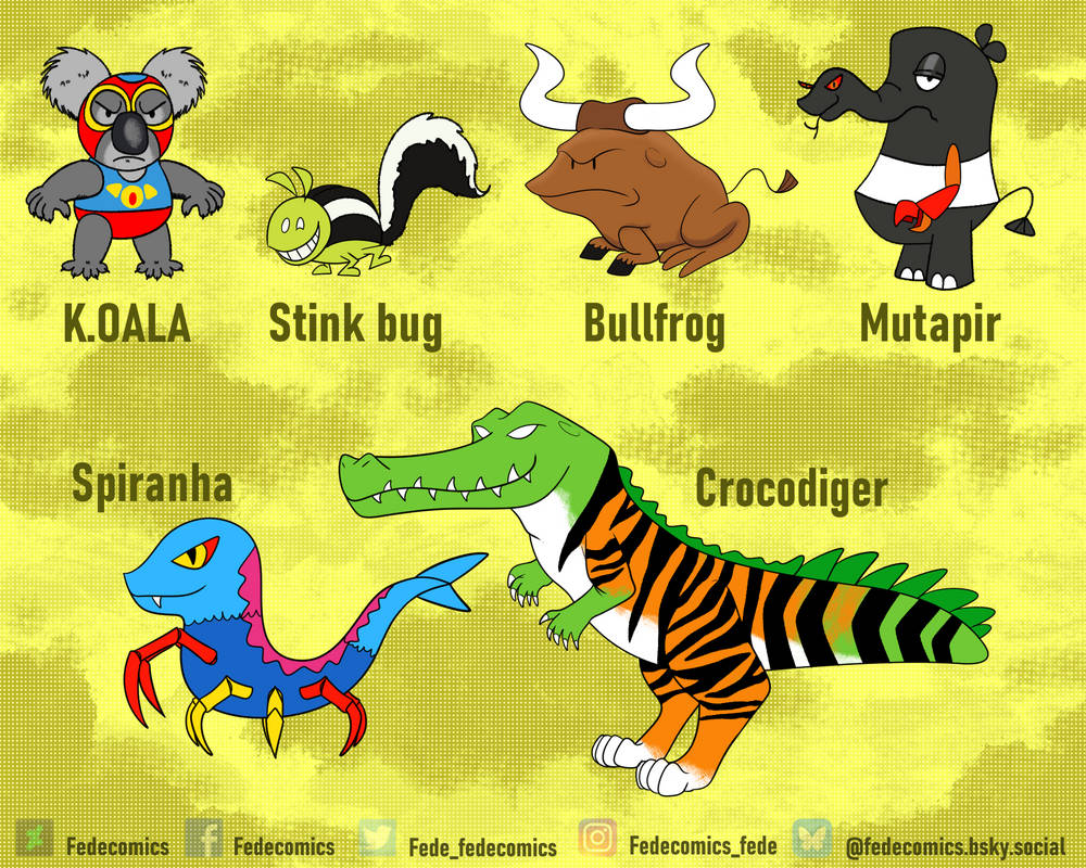 Random monsters drawing vol 3 mutant version by Fedecomics on DeviantArt