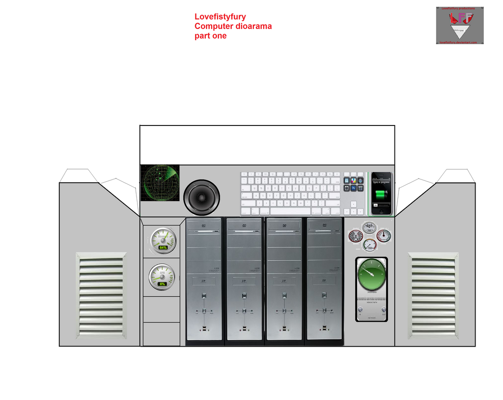 papercraft computer Diorama part 1 by lovefistfury on DeviantArt