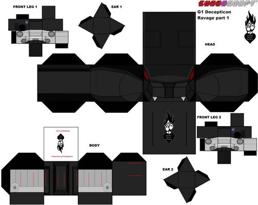 G1 Ravage Cubee template Part 1