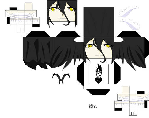 overlord Albedo Cubee template part one