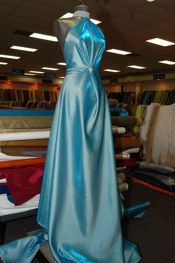 Blue Satin Taffeta