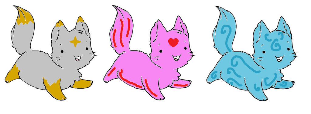 3 Cute Cats Adopt by feathery-blue-otaku