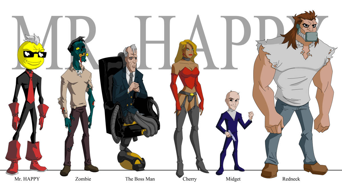 MR. HAPPY characters by Mojox59 on DeviantArt