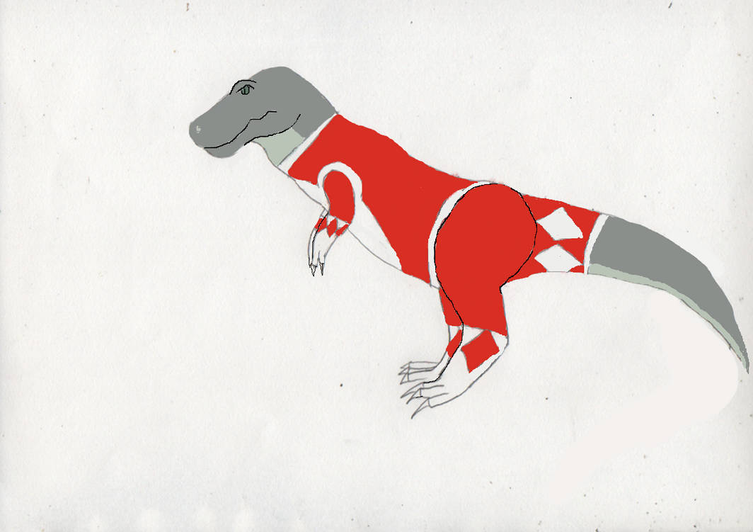 Red Power Ranger turns into a Tyrannosaurus Rex by goodtimesroll44 on ...