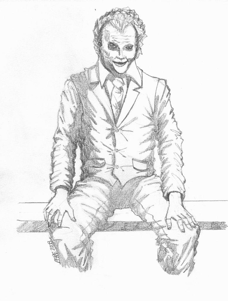 30+ Trends Ideas Heath Ledger Joker Drawing Easy Full Body