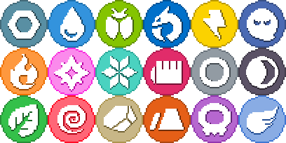 Pokemon Type Symbols  Deviantart.com, Dessin simple, Dafont.com