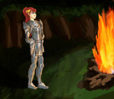 Grey Warden Pyrrha At Camp